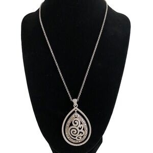 BRIGHTON Shiraz Teardrop Crystal Silver Necklace